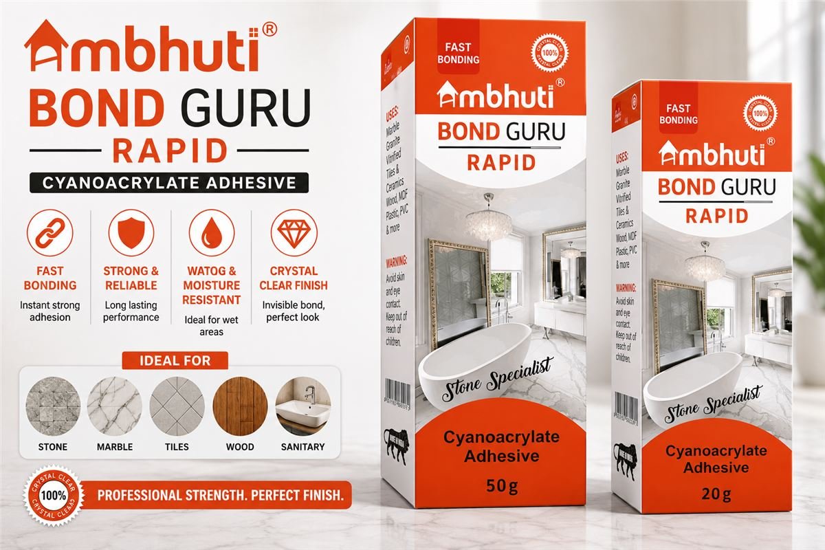 Ambhuti Rapid cyanoacrylate adhesive — instant bonding for stone, ceramic and metal in seconds